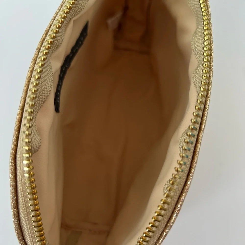 bareMinerals Shimmering Gold Pouch - Evening Bag - Cosmetics Bag - BRAND NEW